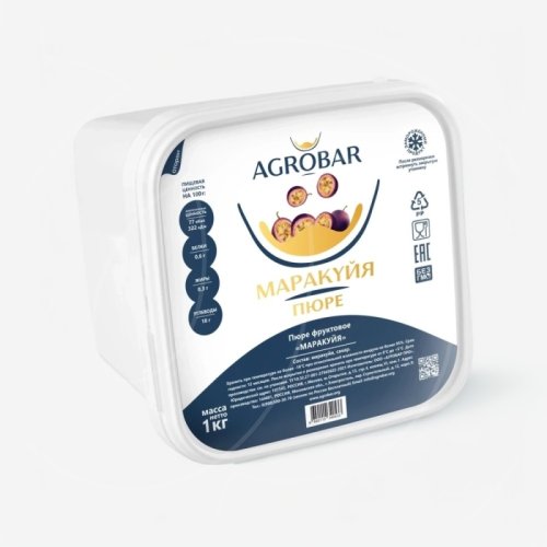 Пюре замороженное AGROBAR Маракуйя 1 кг 
